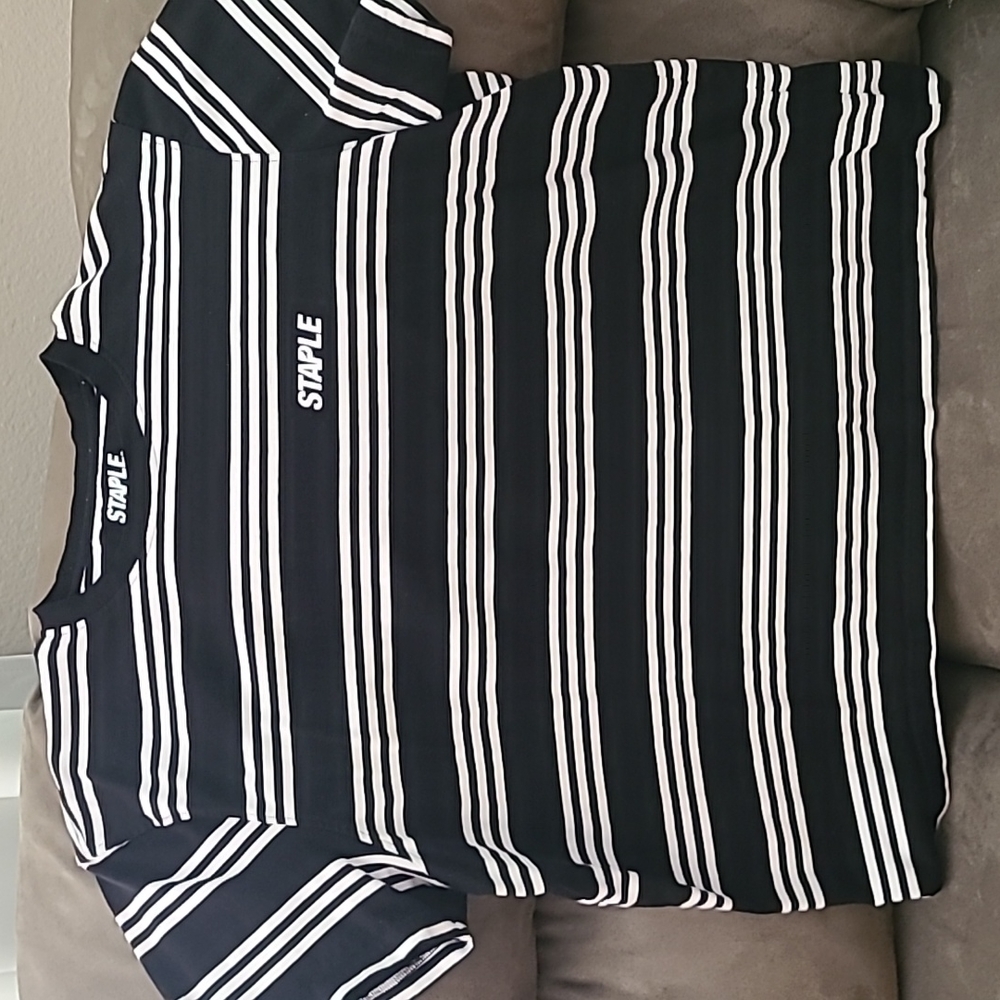 Black and white striped Staple shirt